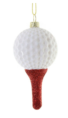 Golf Ball on Tee Ornament