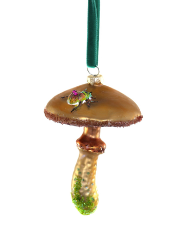Bejeweled Beetle Mushroom Ornament