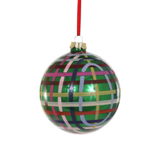 Green Colorful Pattern Baubles