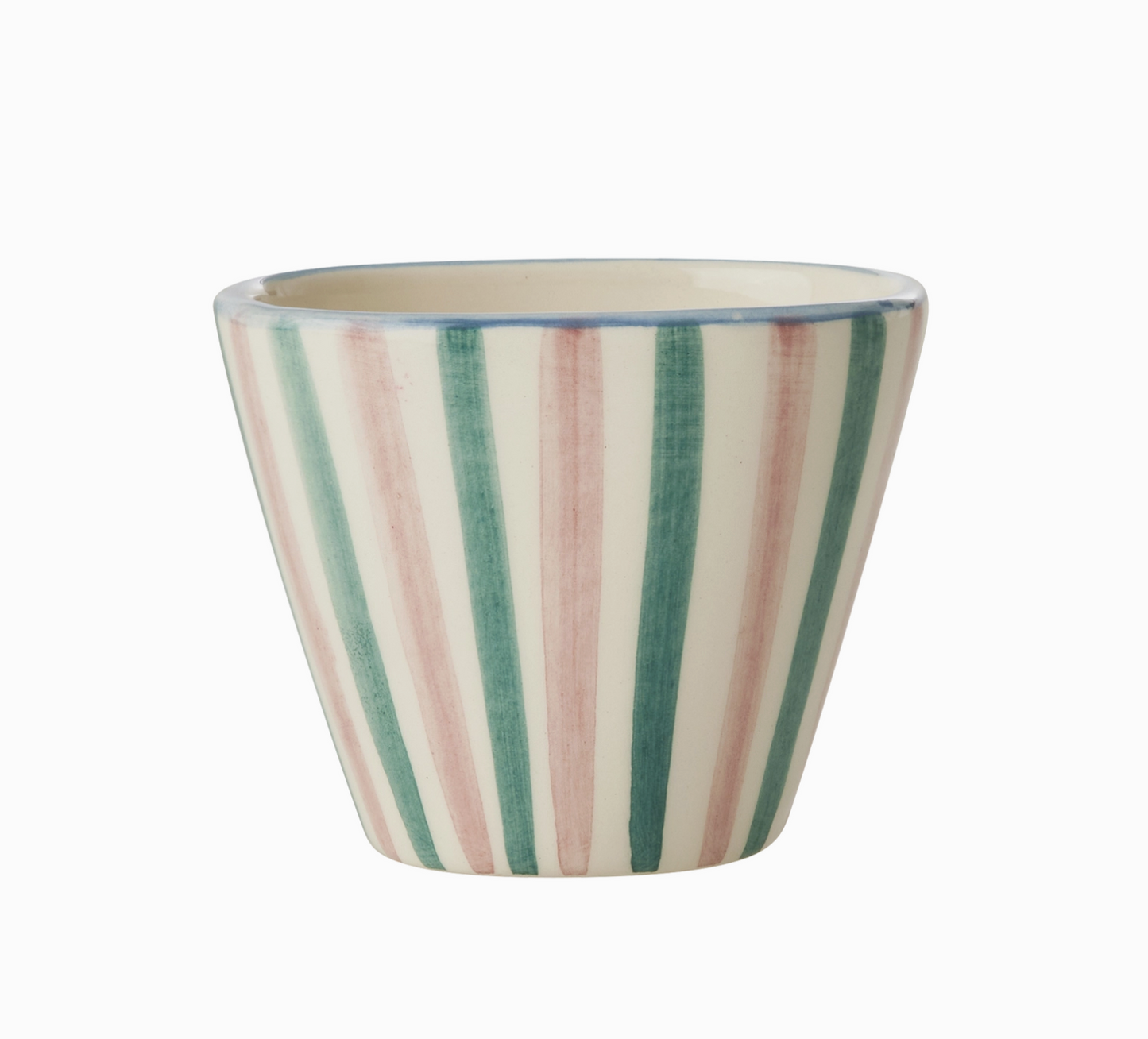 Espresso Cup with Hand Painted Stripes