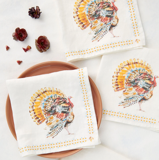 Turkey Dinner Napkins {Set of 4}