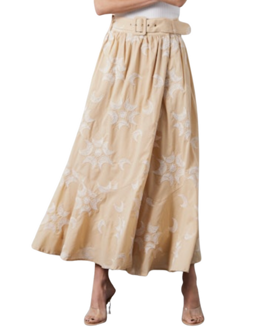 Teyen Embroidered Wrap Skirt
