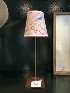 Red, White, Blue Marbleized Lampshade