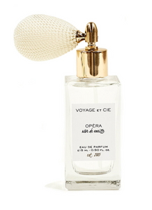 50ML. Perfume Spray with Ivory Pouf - Grasse "Violet" Scent