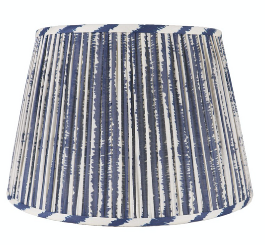 Empire Printed Bark Softback Shirred Shade in Blue