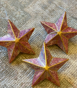 Burgandy Swirl Star Ornament