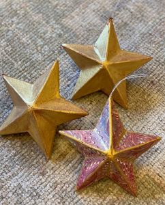 Burgandy Swirl Star Ornament
