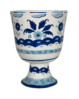 Blue & White Footed Urn