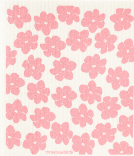 Swedish Dishcloth {Pink Poppies}