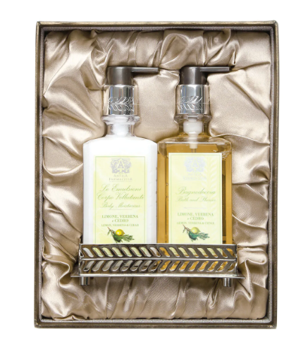 Lemon Verbena Bath and Body Gift Set {Silver Tray}