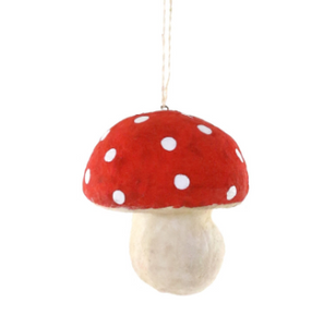 Cotton Mushroom Ornament