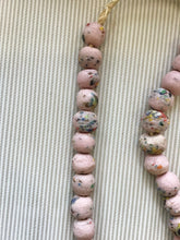Load image into Gallery viewer, Pink Confetti Vintage African Stone Beads