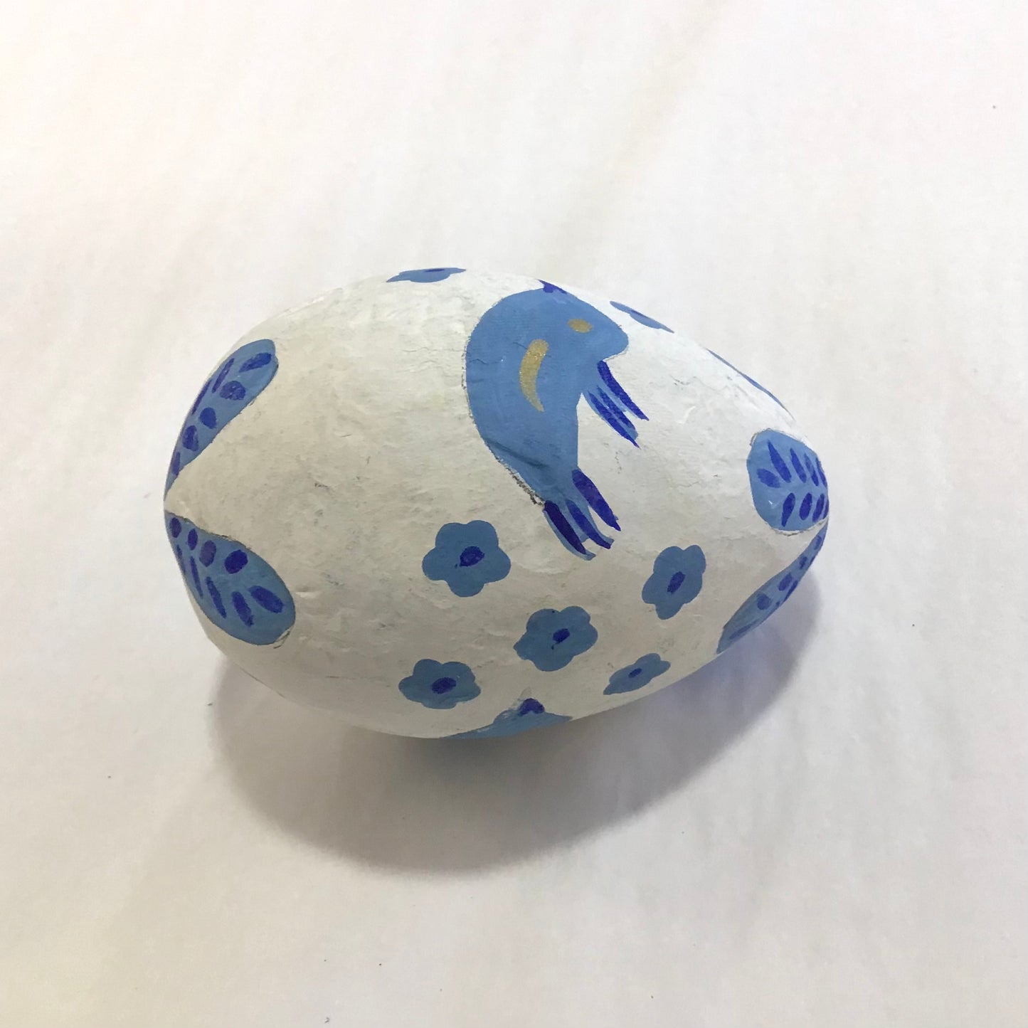 Paper Mache Egg {Blue Bird}